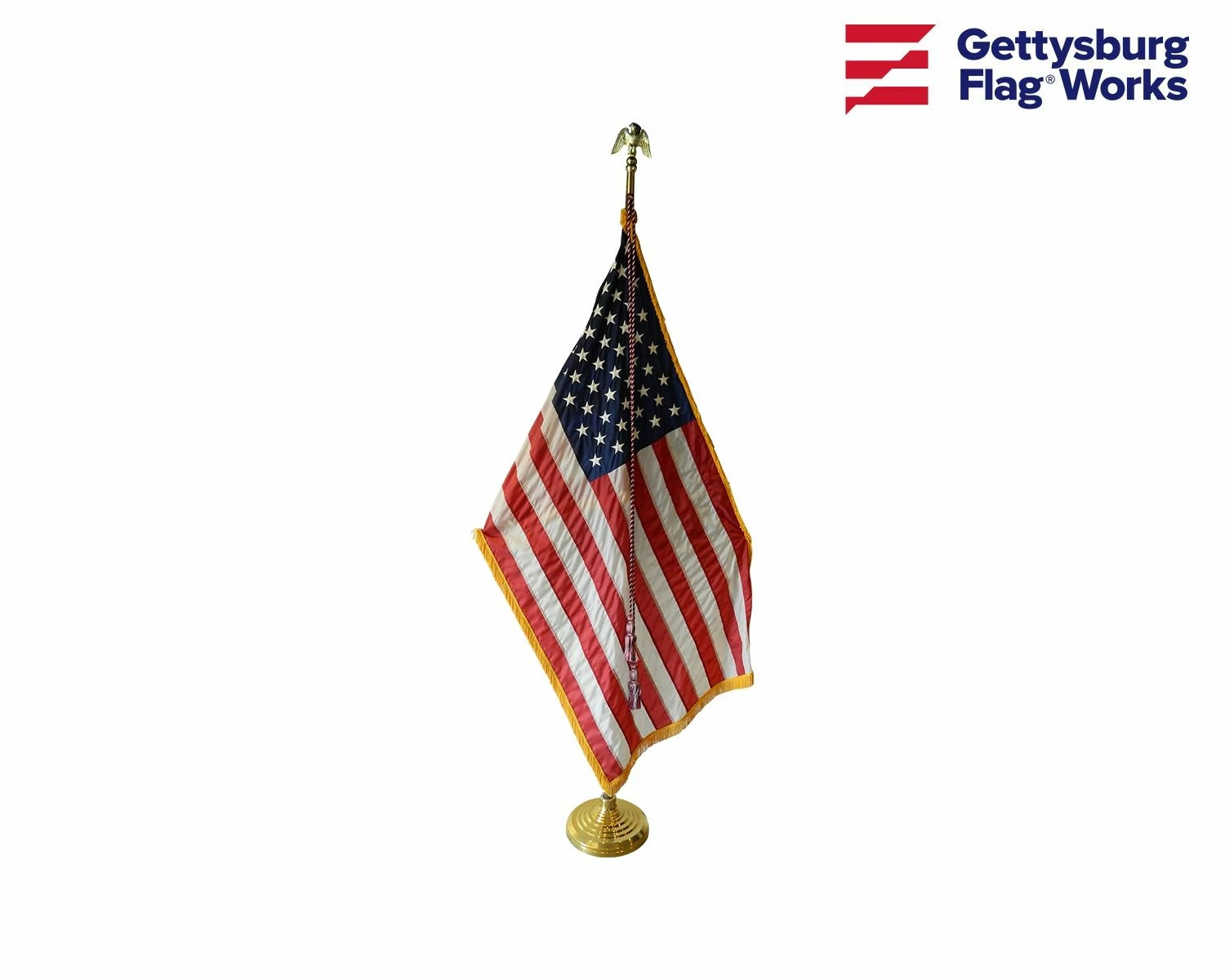 Red, White And Blue Cord & Tassel - For Indoor American Flag 4 Red, White And Blue Cord & Tassel - For Indoor American Flag - Image 4