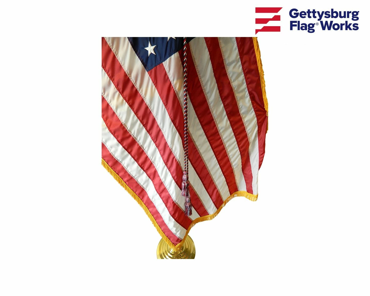 Red, White And Blue Cord & Tassel - For Indoor American Flag 7 Red, White And Blue Cord & Tassel - For Indoor American Flag - Image 7