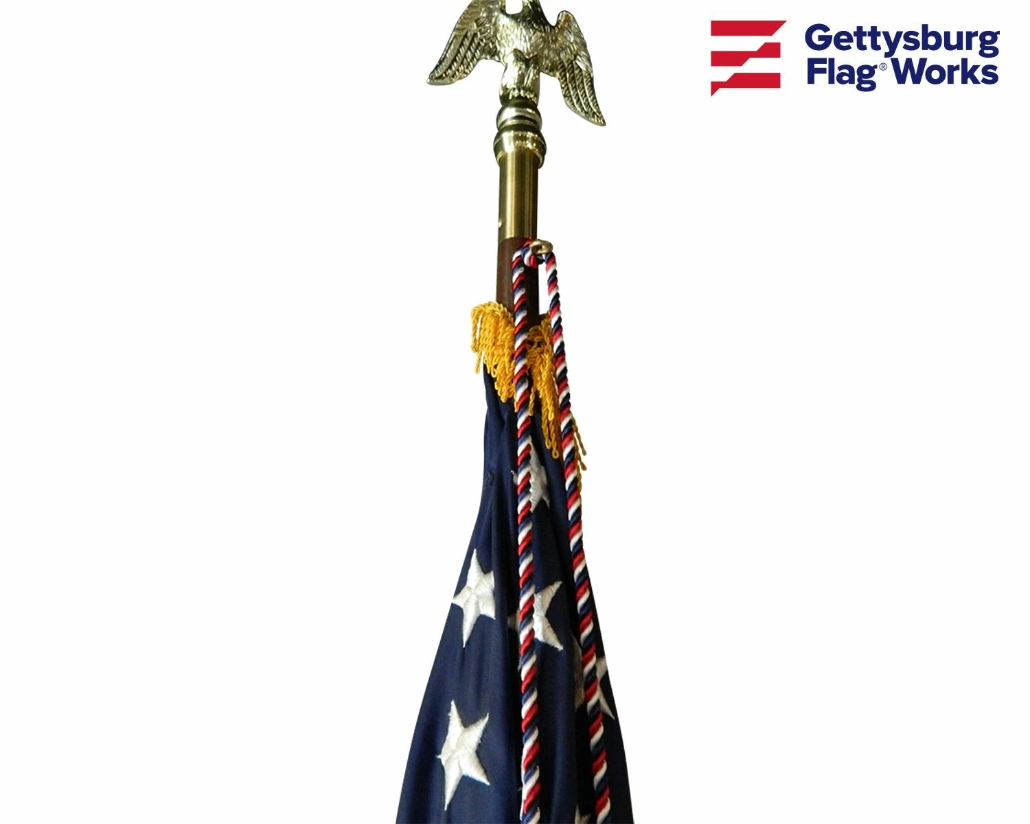 Red, White And Blue Cord & Tassel - For Indoor American Flag 9 Red, White And Blue Cord & Tassel - For Indoor American Flag - Image 9