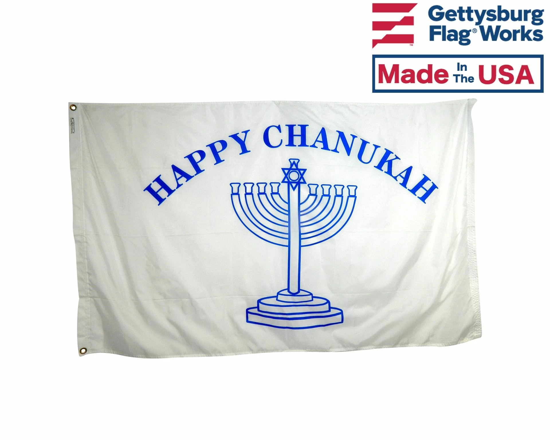 Happy Chanukah Flag - 3x5' 1 Happy Chanukah Flag - 3x5'