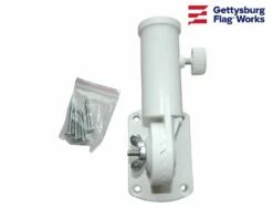 Flagpole Bracket 13 Position - White Nylon Plastic -flag sale dscn7585