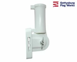 Flagpole Bracket 13 Position - White Nylon Plastic -flag sale dscn7587