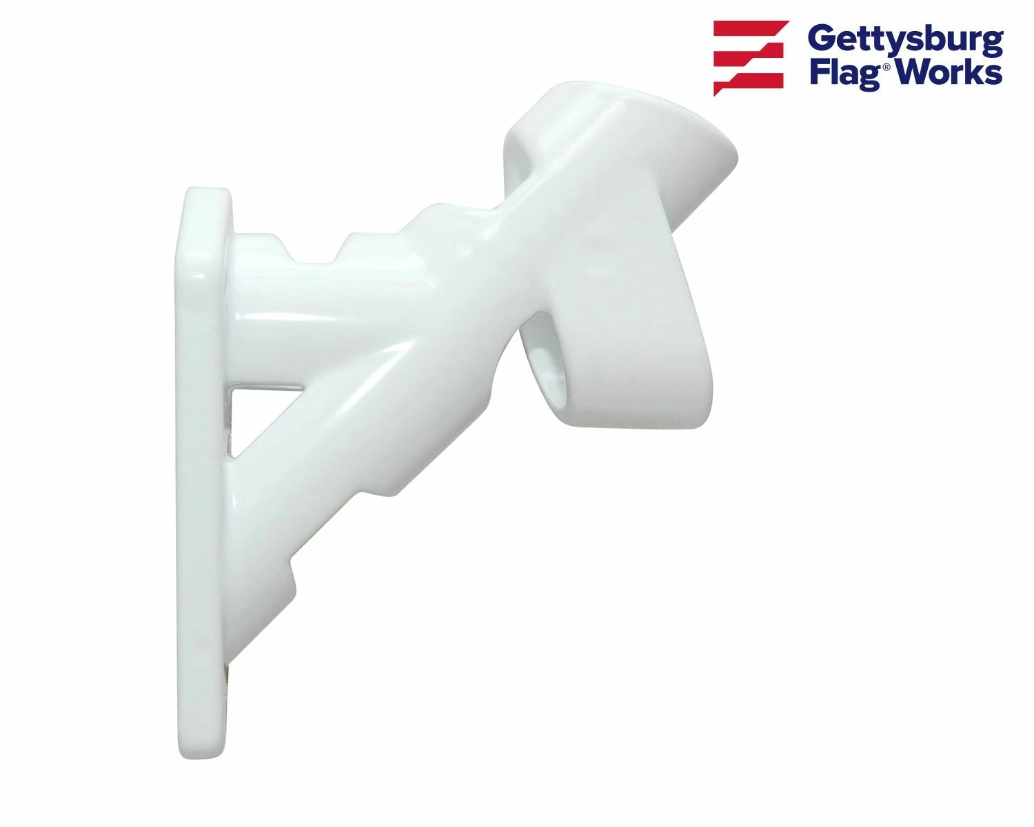 Aluminum Flag Bracket - 2 Position White 2 Aluminum Flag Bracket - 2 Position White - Image 2