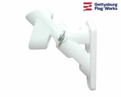 Aluminum Flag Bracket - 2 Position White