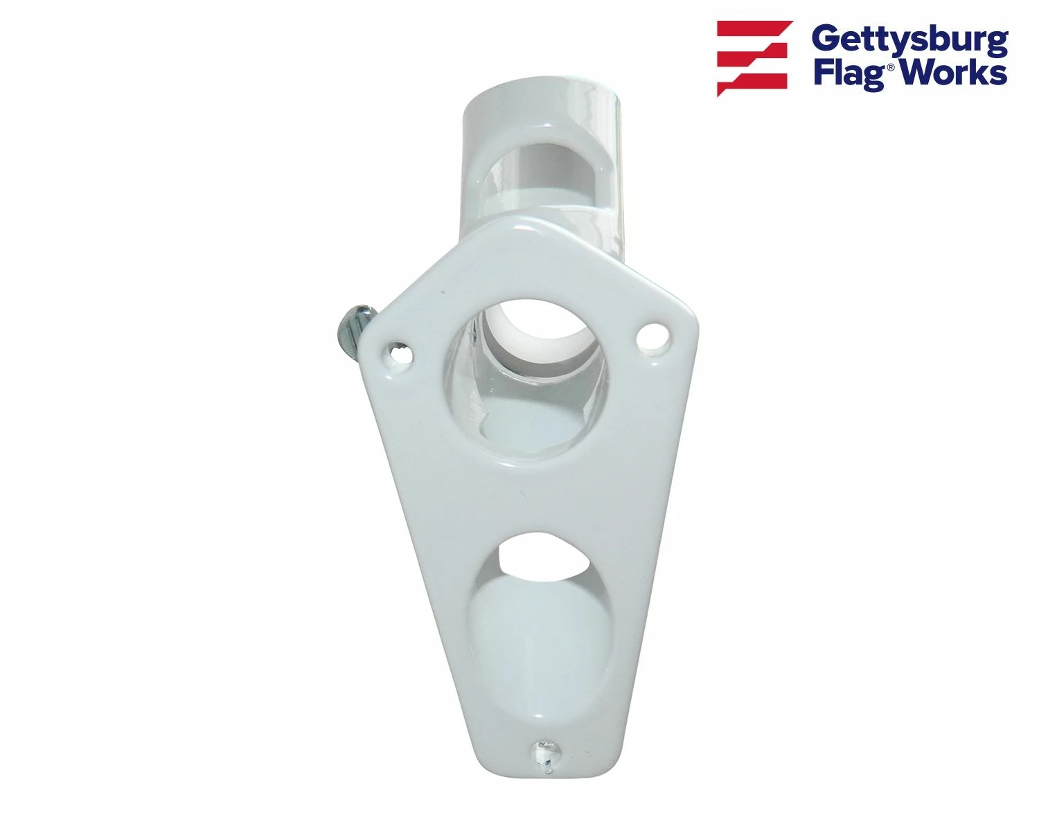 Aluminum Flag Bracket - 2 Position White 5 Aluminum Flag Bracket - 2 Position White - Image 5