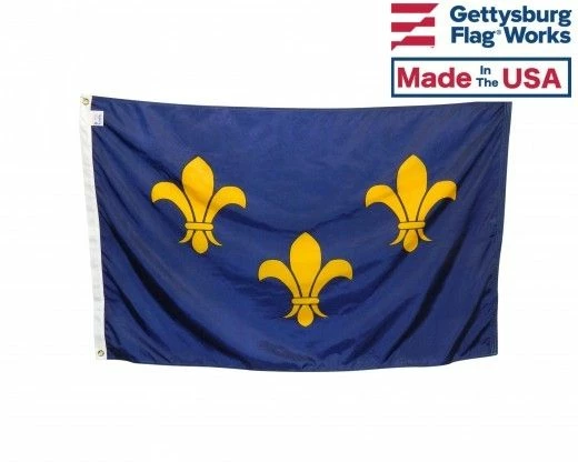 French Fleur-De-Lis Flag (3 Blue) 1 French Fleur-De-Lis Flag (3 Blue)