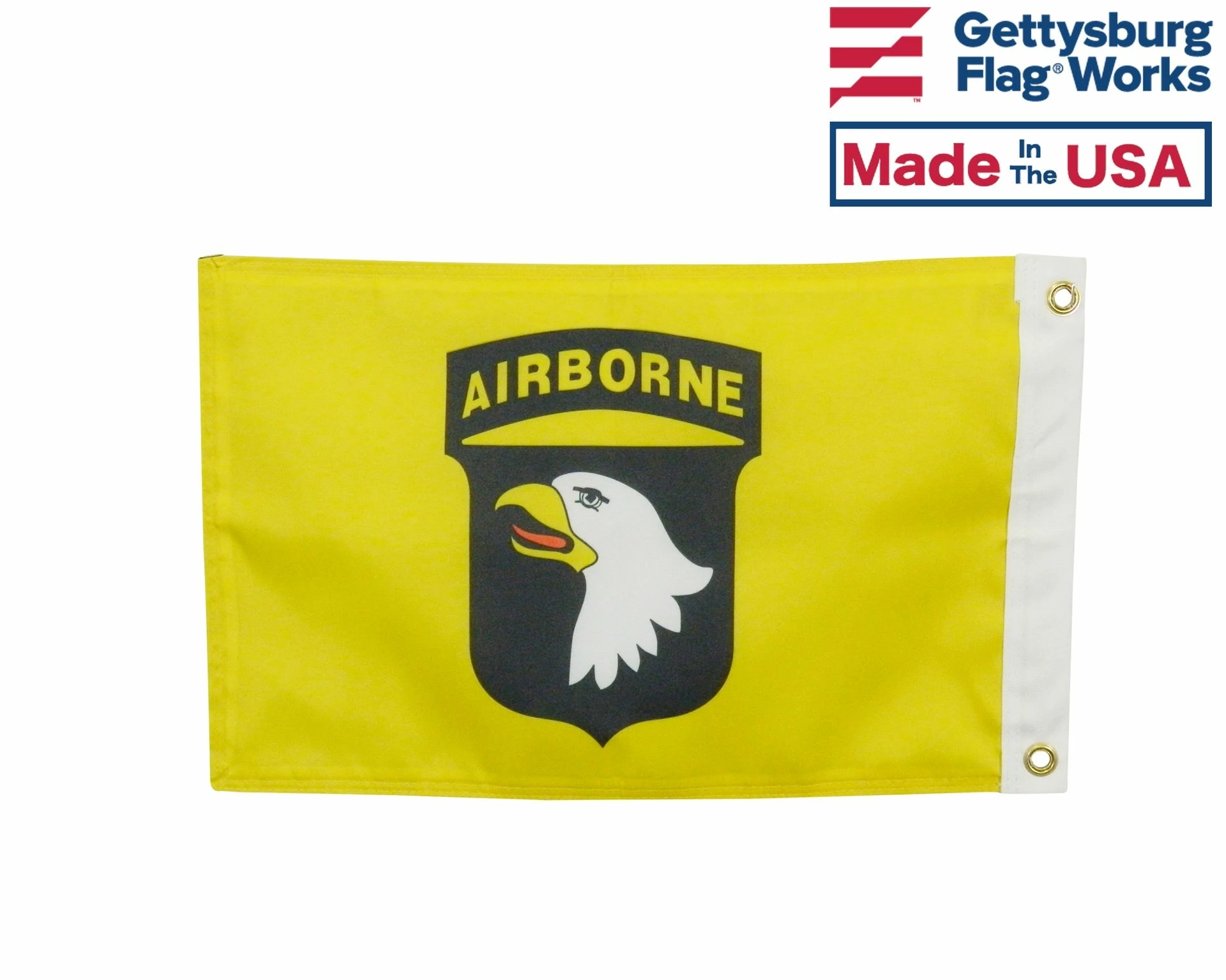 12x18" 101st Airborne (Yellow) Boat Flag 2 12x18" 101st Airborne (Yellow) Boat Flag - Image 2