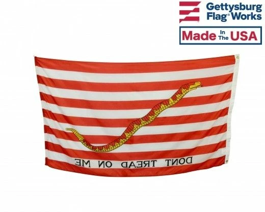 First Navy Jack "Dont Tread On Me" Flag - Choose Options 2 First Navy Jack "Dont Tread On Me" Flag - Choose Options - Image 2