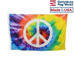 Tie Dye Peace Sign Flag - 3x5'