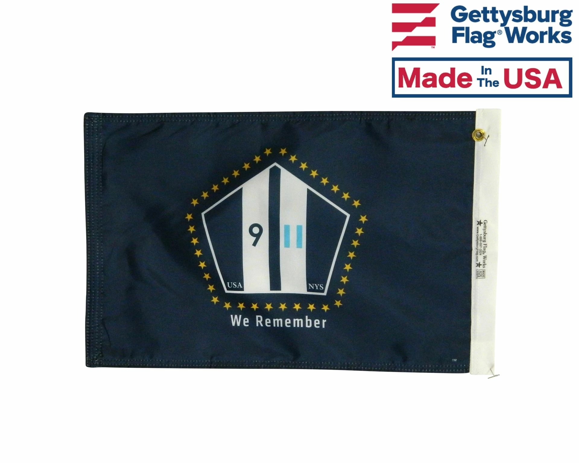 9/11 We Remember Motorcycle Flag 2 9/11 We Remember Motorcycle Flag - Image 2