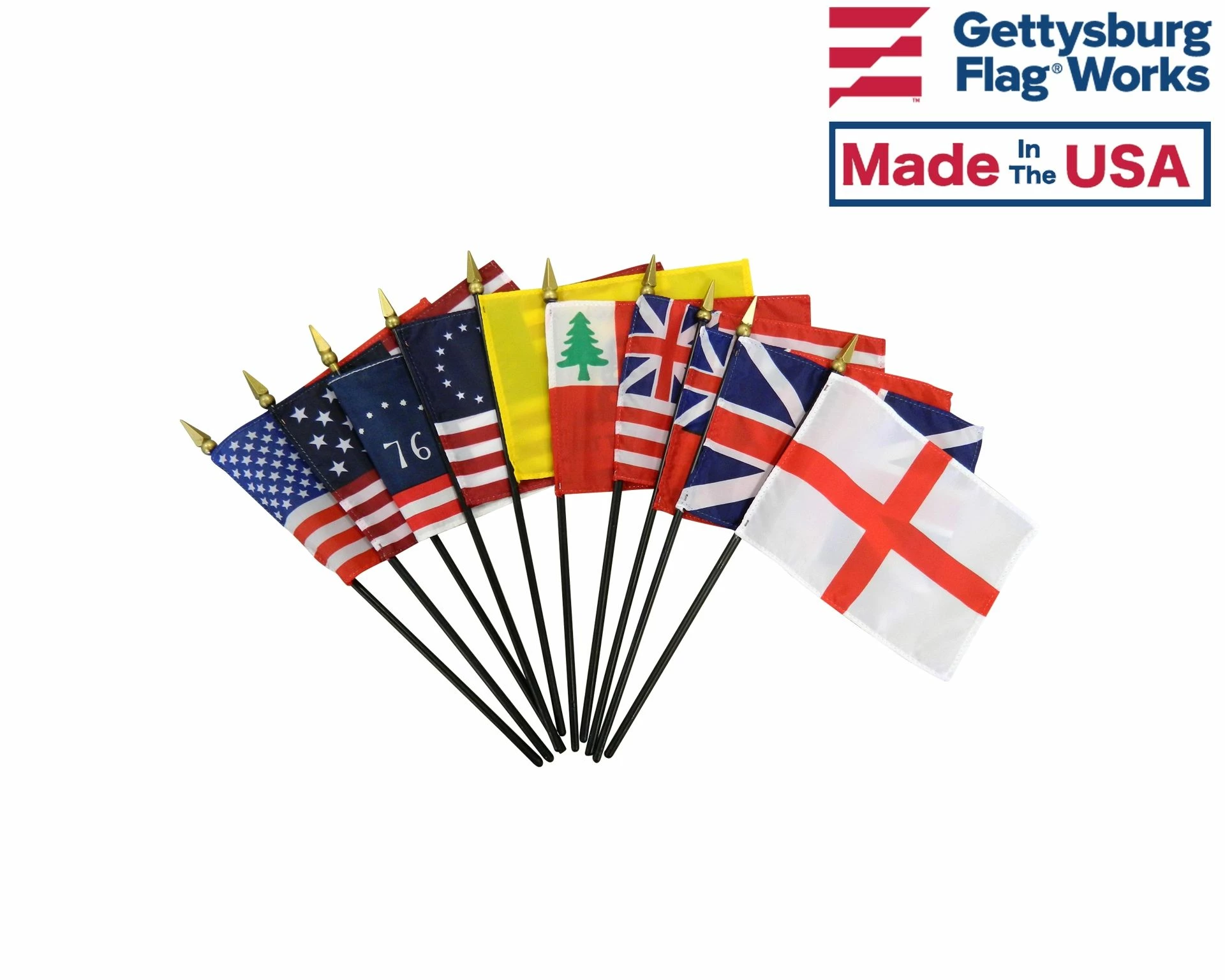 Historical Evolution Of American Flag Set 2 Historical Evolution Of American Flag Set - Image 2