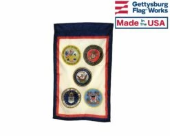 US Armed Forces (5 Branches) Garden Flag