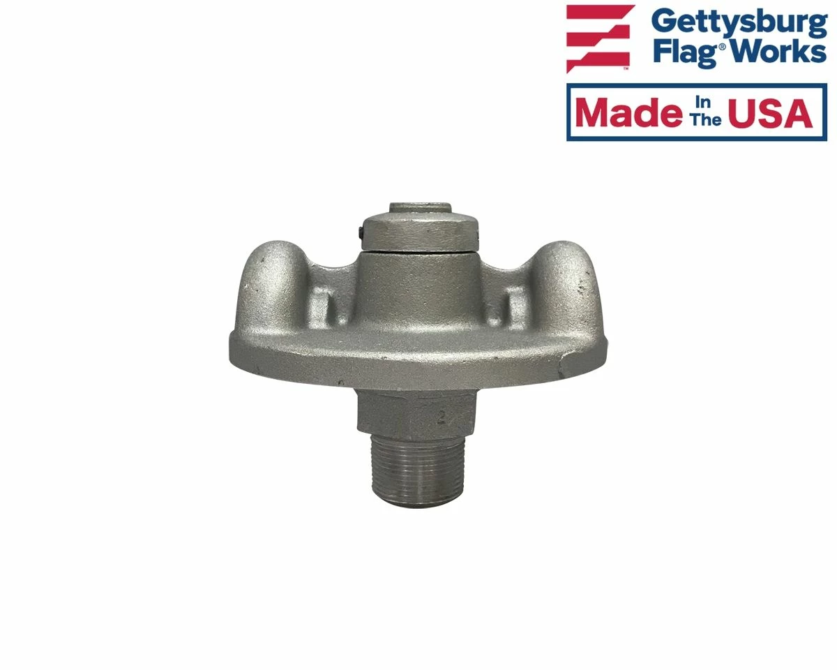 Oversized Spindle Double Pulley Revolving Truck - With 1.5" NPT Spindle - Fits Up To 4" Diameter Poles 2 Oversized Spindle Double Pulley Revolving Truck - With 1.5" NPT Spindle - Fits Up To 4" Diameter Poles - Image 2