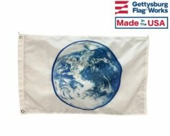 Outdoor Earth Flag On White