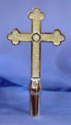 Church Cross Gold Plastic Finial -flag sale fancychurchcrosslg