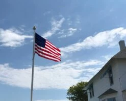 Aluminum Ball Ornament -flag sale gold ball with solar light