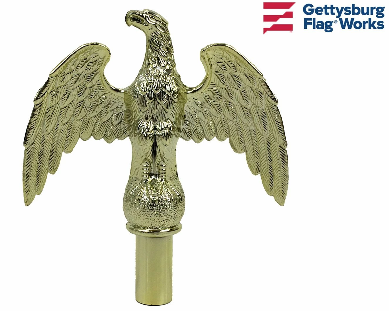 Perched Eagle Gold Plastic Finial 1 Perched Eagle Gold Plastic Finial