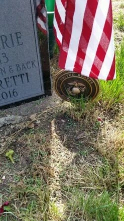 Marine Corps Bronze Grave Marker (Premium 6") -flag sale graver marker marine corps