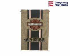 VINTAGE HARLEY-DAVIDSON BANNER-11X15" -flag sale harley burlap