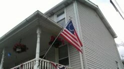 Betsy Ross 13 Star Flag -flag sale house with bunting and betsy ross close