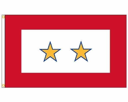 Service Star Flag (2 Gold Stars) - 3x5' 1 Service Star Flag (2 Gold Stars) - 3x5'