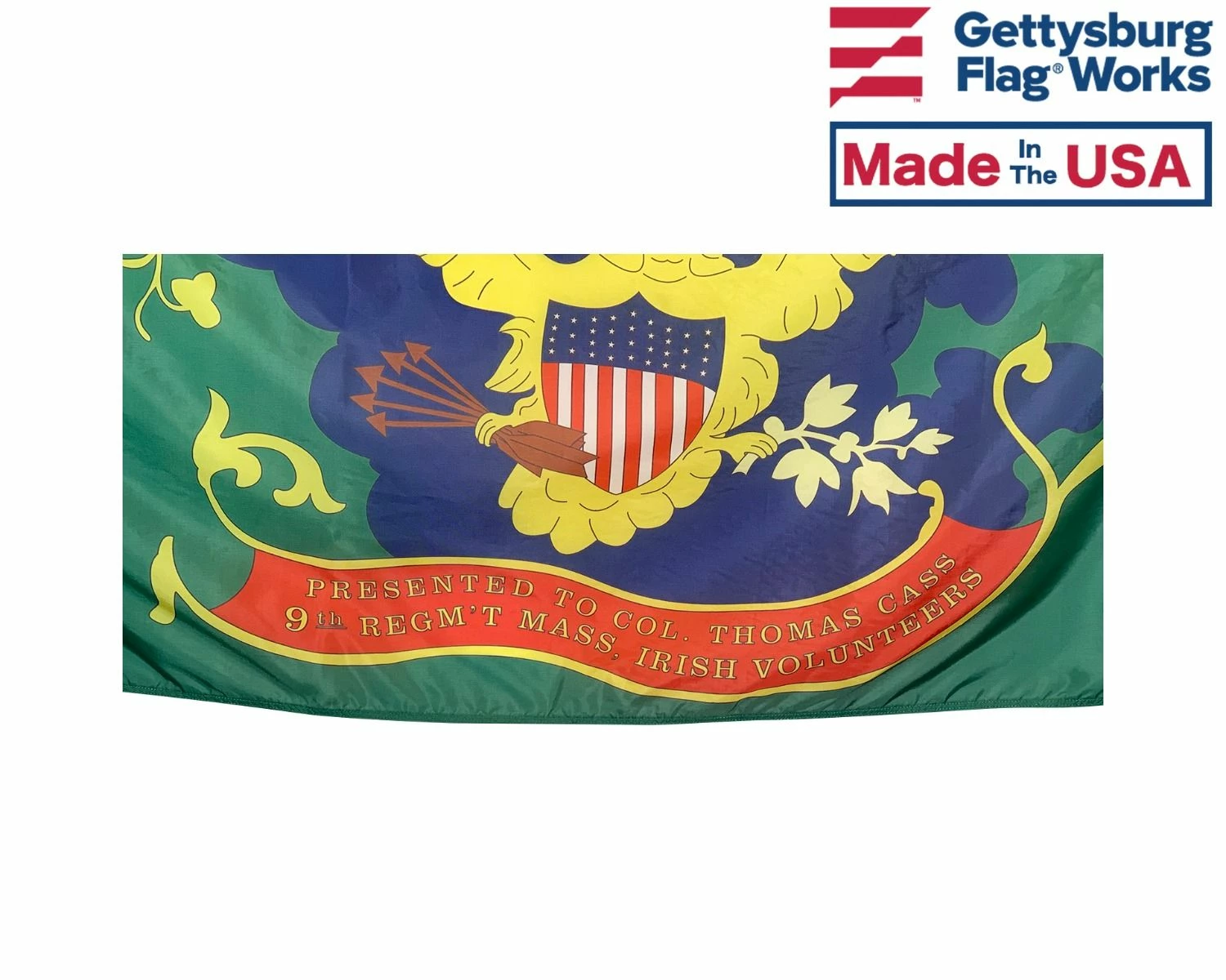 9th MA Irish Brigade Regiment Flag - 3x5' 4 9th MA Irish Brigade Regiment Flag - 3x5' - Image 4