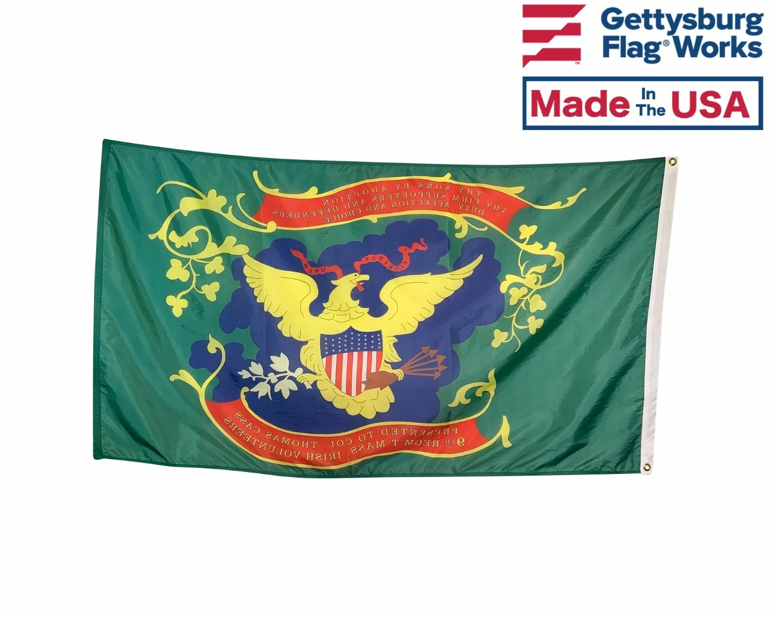9th MA Irish Brigade Regiment Flag - 3x5' 2 9th MA Irish Brigade Regiment Flag - 3x5' - Image 2