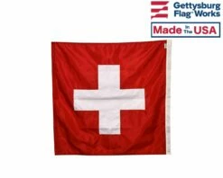 Sewn Switzerland Flag - 3x3' - Header & Grommets -flag sale img 8378