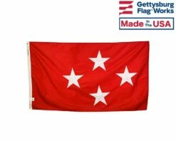 Marine Corps General (4 Star) - USMC Officer Indoor Flag - Choose Options
