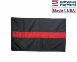 THIN RED LINE FIREMAN'S FLAG, TRADITIONAL 3 STRIPE