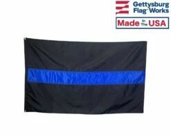 THIN BLUE LINE FLAG, TRADITIONAL 3 STRIPE