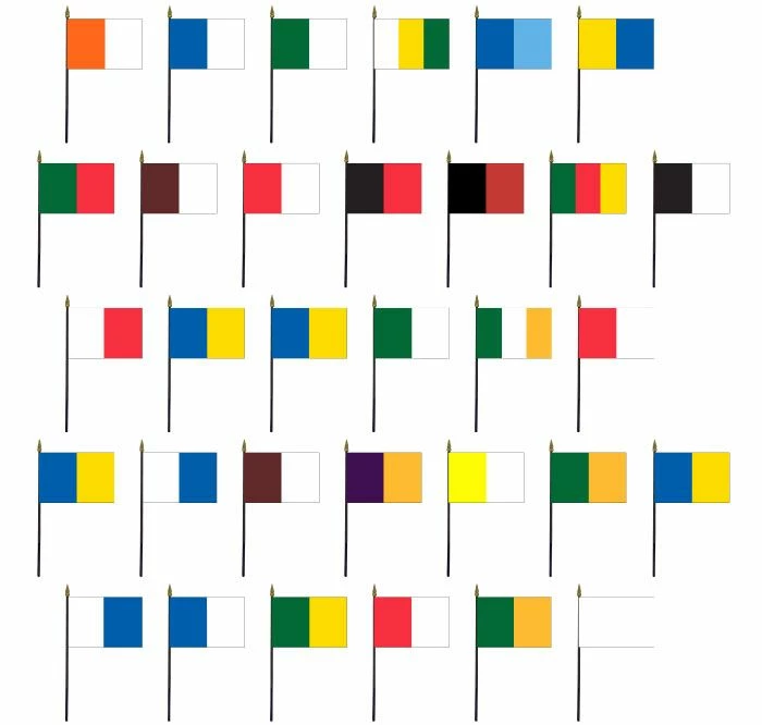 Ireland County Colors Complete Stick Flag Set - 4x6" 1 Ireland County Colors Complete Stick Flag Set - 4x6"