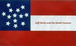 Jeff Davis And The South Forever Flag - 3x5'