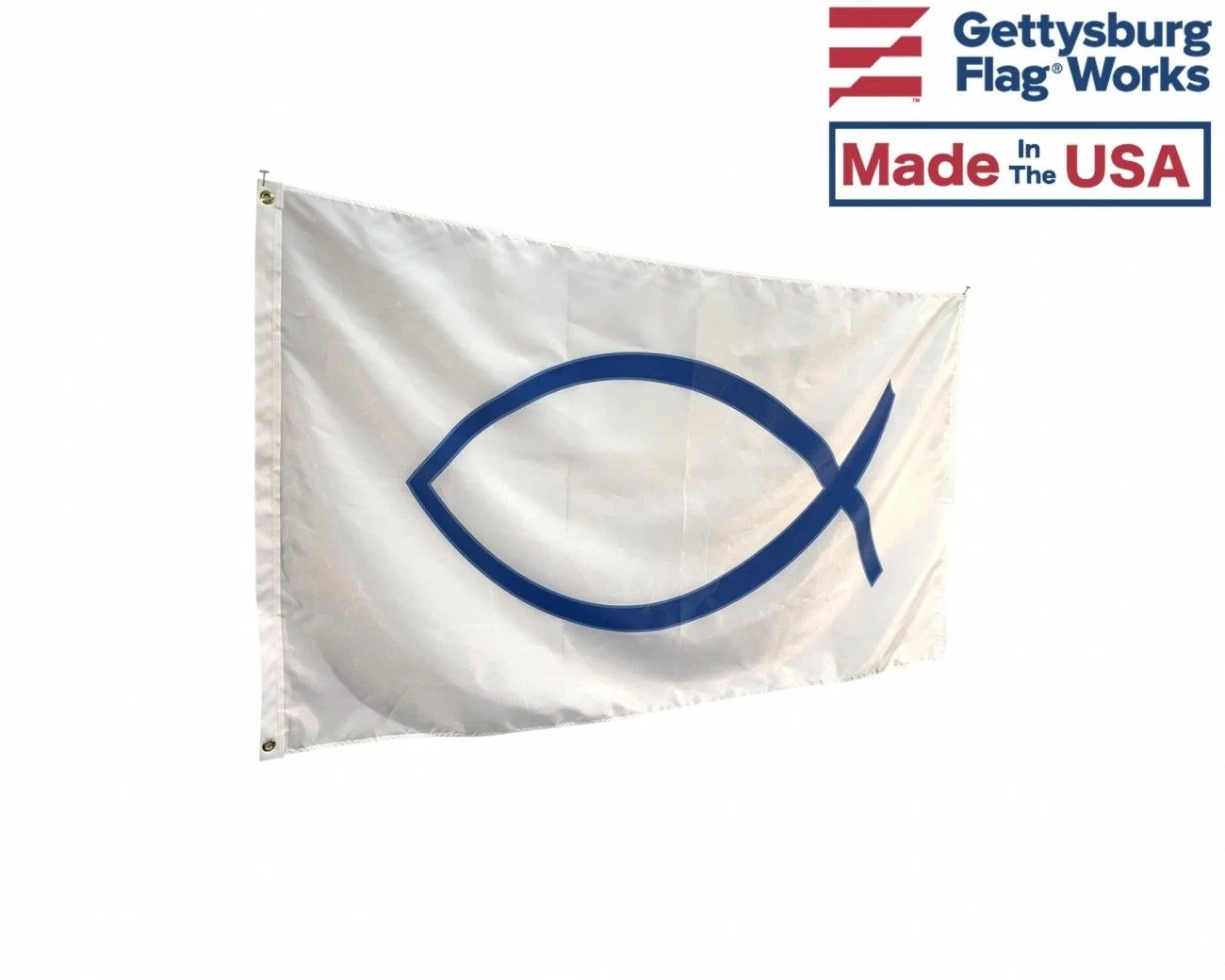 Christian Sign Of The Fish Flag 3 Christian Sign Of The Fish Flag - Image 3