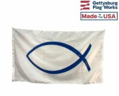 Christian Sign Of The Fish Flag