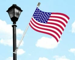 Light Pole Flags & Street Pole Flag Sets -flag sale lightpoleusaflags single