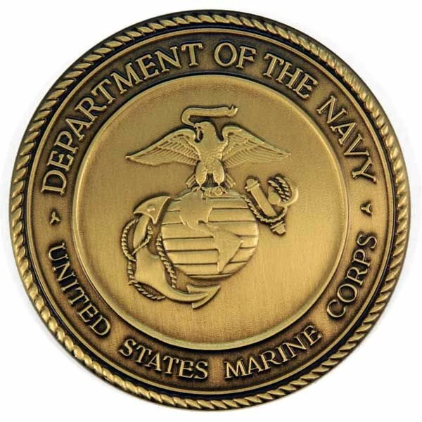 Marine Corps Brass Medallion 2 Marine Corps Brass Medallion - Image 2