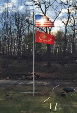 20' Economy Sectional Flagpole -flag sale marine sectional pole customer 1