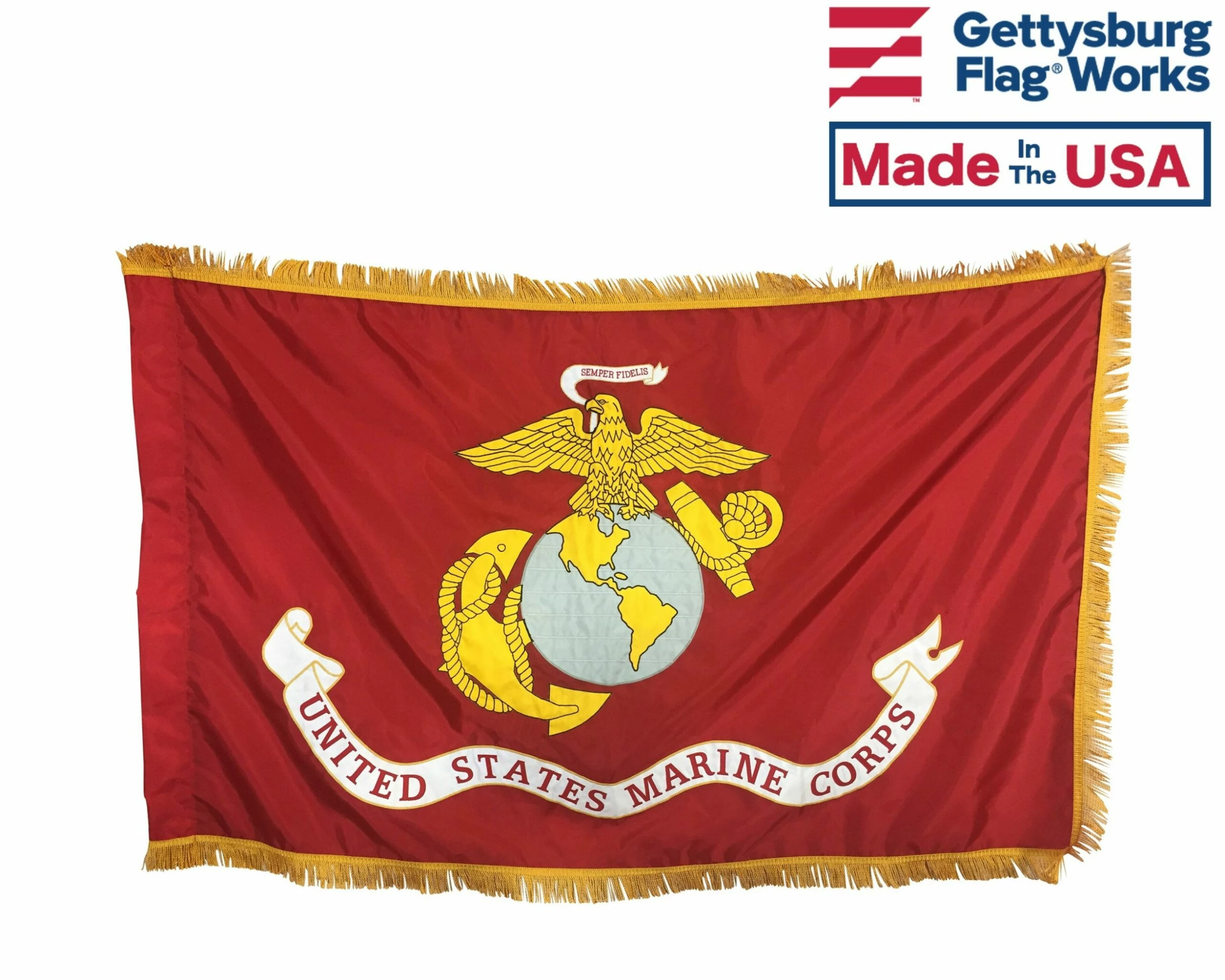 U.S. Marine Corps Applique Flag, 3x5 1 U.S. Marine Corps Applique Flag, 3x5