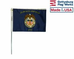 Merchant Marine Motorcycle Flag -12x18" -flag sale merchant marine pole