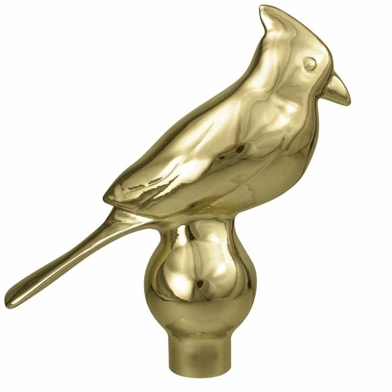 Perched Kentucky Cardinal Gold Finial 3 Perched Kentucky Cardinal Gold Finial - Image 3