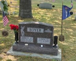 Marine Corps Bronze Grave Marker (Premium 6") -flag sale michigan state police and usmc grave marker