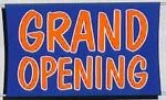 Grand Opening Banner - Orange, White & Blue