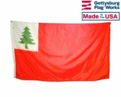 Flag Of New England (Continental) With Pine Tree