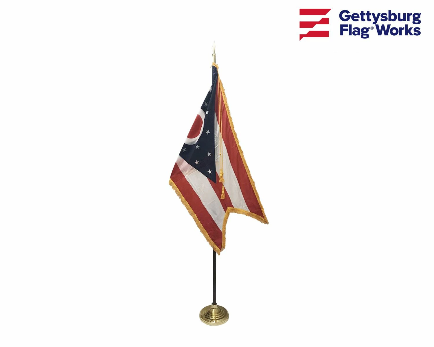 Ohio Indoor Flag Set-3x5 1 Ohio Indoor Flag Set-3x5