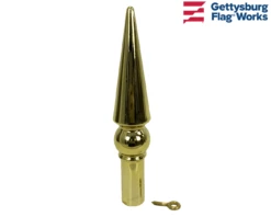 Round Spear Gold Plastic Finial