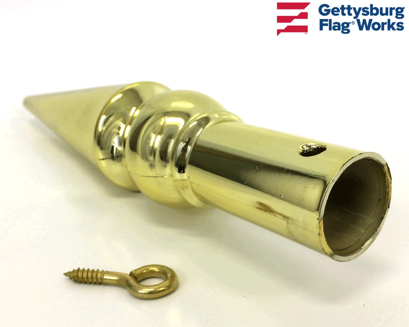 Round Spear Gold Plastic Finial 2 Round Spear Gold Plastic Finial - Image 2