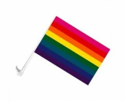 Rainbow Car Window Flag