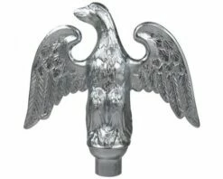 Classic Perched Eagle Finial - Choose Options 7 Classic Perched Eagle Finial - Choose Options -flag sale ornament metal perched eagle e7 silver 4