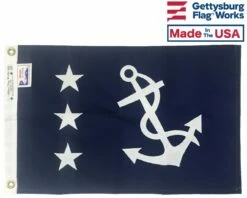 12x18" Officer Boat Flag - Past Commodore